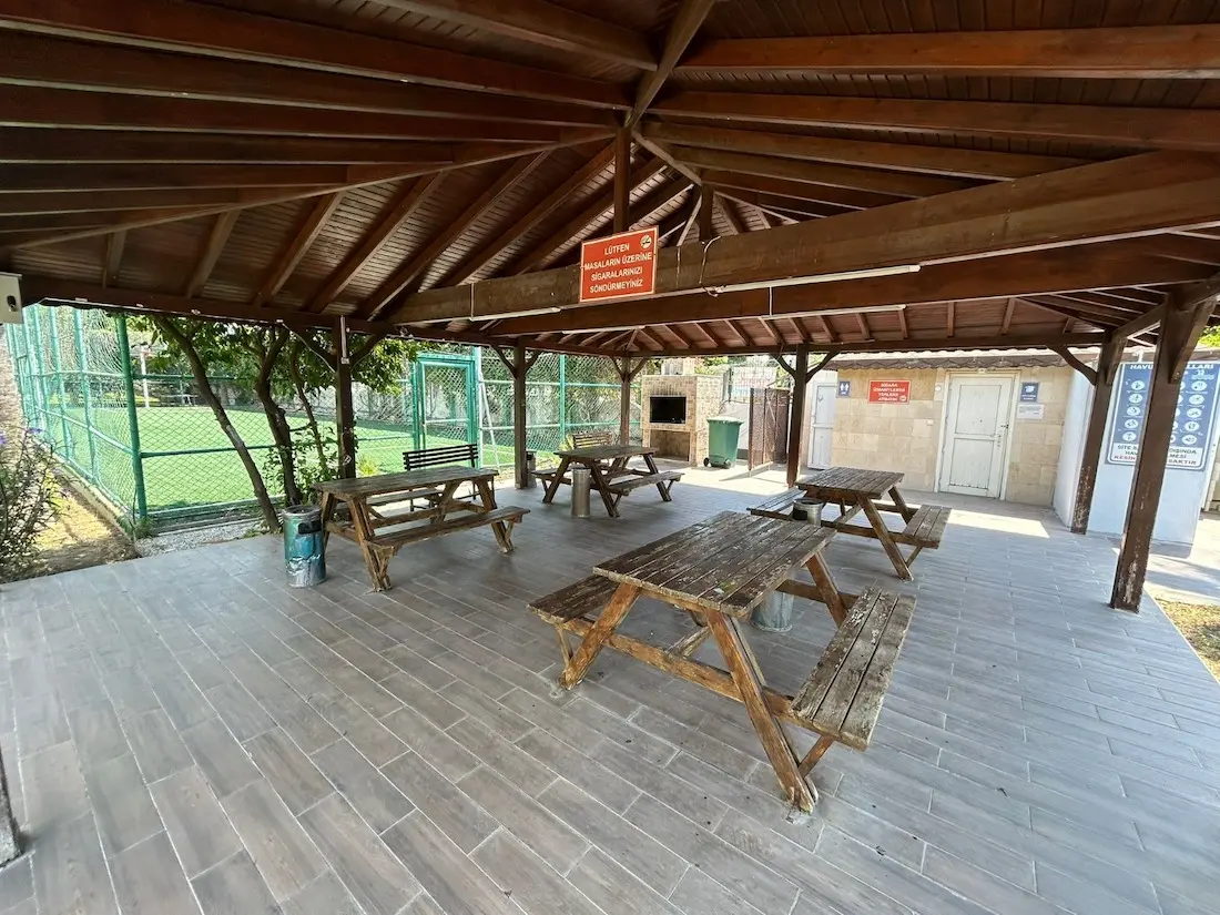 Covered seating